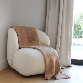 Throw in cotton and linen