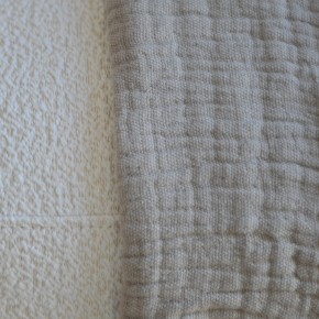 Plaid Ibiza white cotton gauze