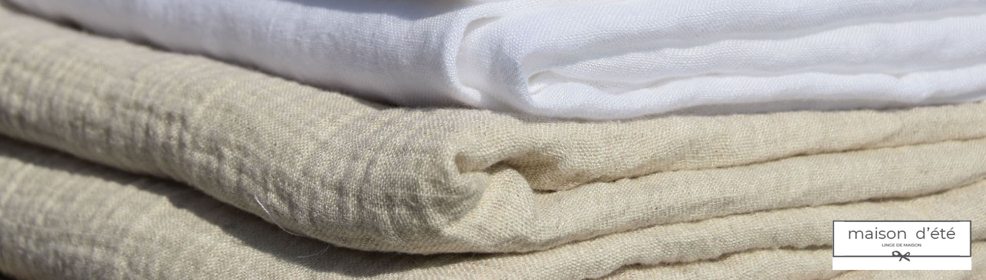 Vente linge de maison blanc