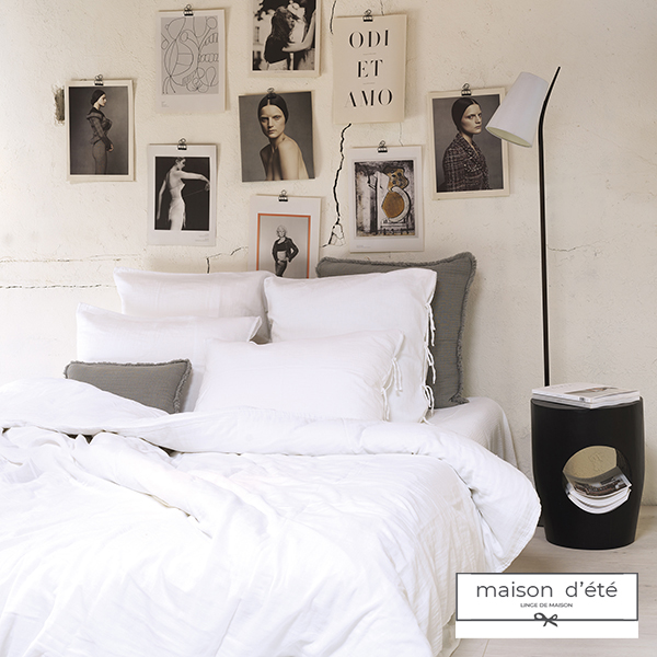 Soldes housse de couette en coton blanche