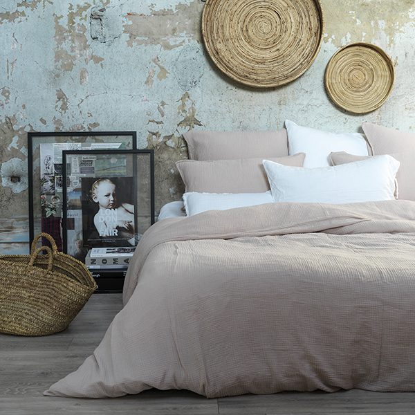 Housse de couette beige