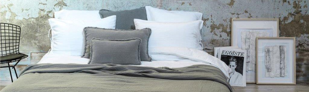 Glacier Ibiza bedspread in cotton gauze